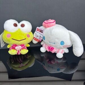 Sanrio Keroppi and Cinnamoroll Plush Duo - Green and White